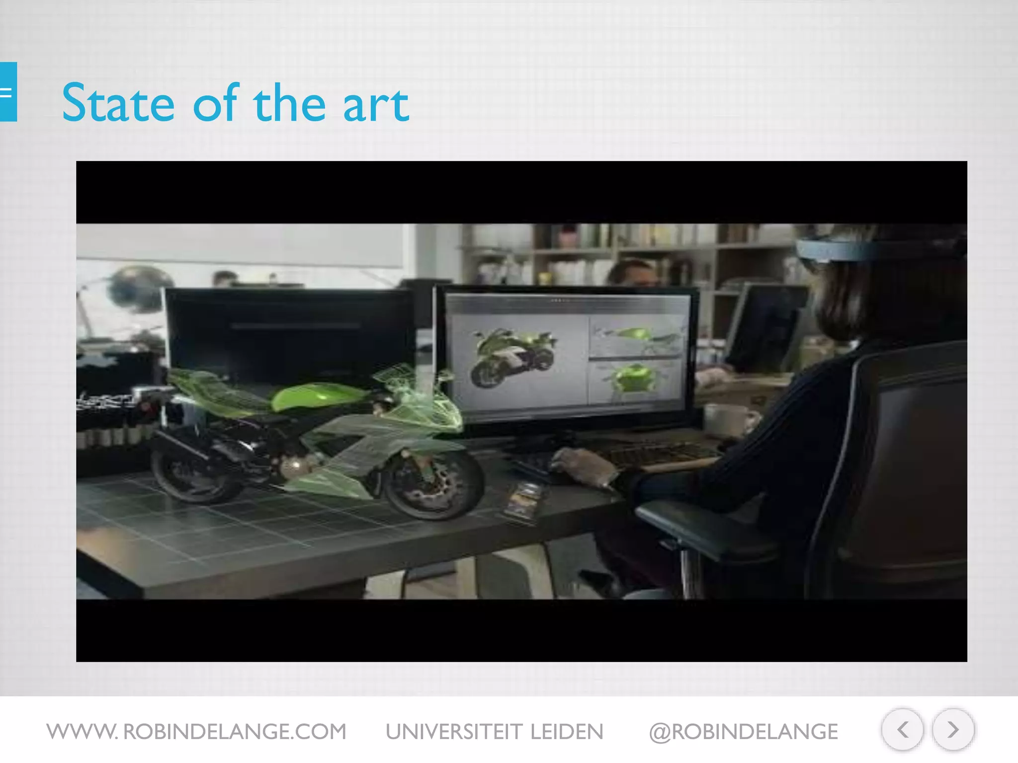 State of the art
WWW. ROBINDELANGE.COM UNIVERSITEIT LEIDEN @ROBINDELANGE
 