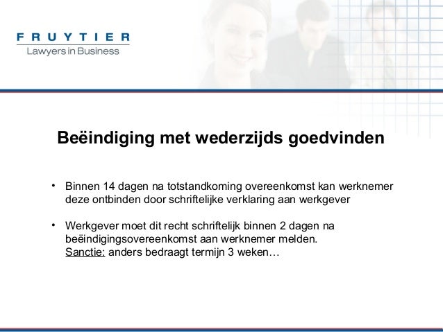 Presentatie wijzigingen in het arbeidsdrecht Fruytier Lawyers in Busi…