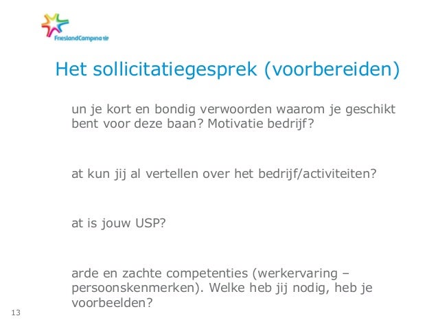 Sollicitatiebrief Kort