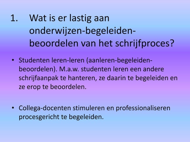 Presentatie workshop schrijfaanpak | PPT