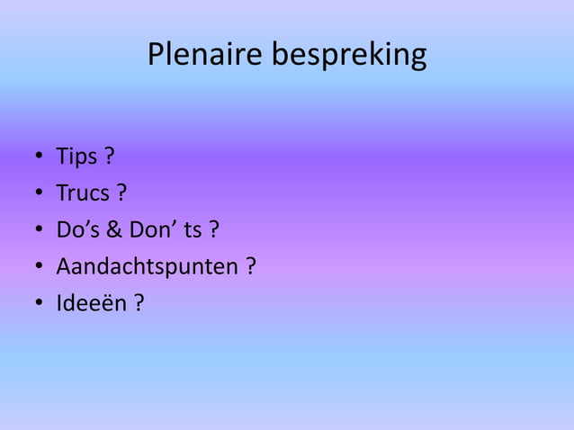 Presentatie workshop schrijfaanpak | PPT