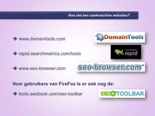 De verschillende zoekmachines