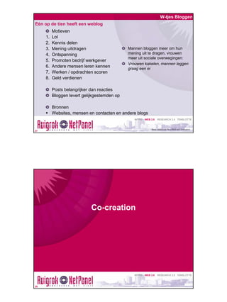 Web 2.0 en Research 2.0 - ZomerBorrel 2007 - Ruigrok | NetPanel