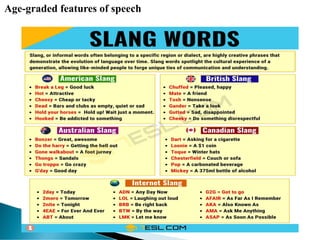 Age-graded features of speech
 