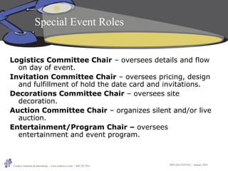 Special Events from Planning to Execution | PPT