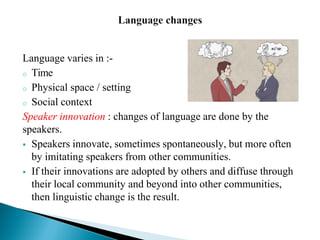 Local Language Innovation Understanding Language Change: Social Factors, Variation, and ...