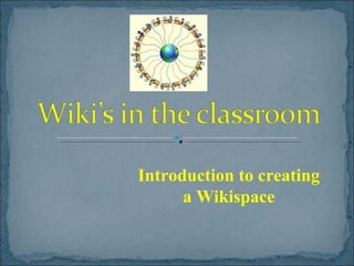 Introduction to creating a Wikispace 