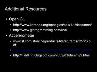 Accelerometer and Open GL