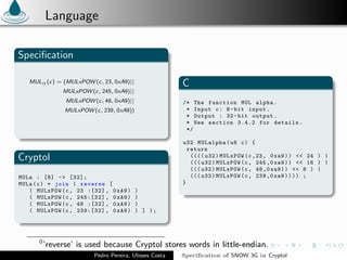 Specification of SNOW 3G in Cryptol | PDF