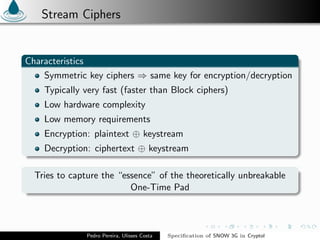 Specification of SNOW 3G in Cryptol | PDF