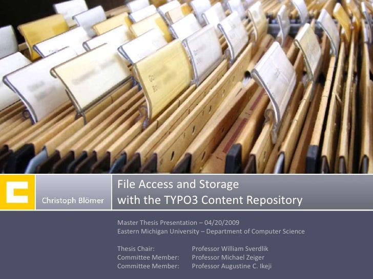 Visible storage masters thesis