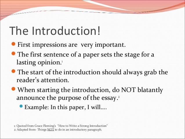 how to write a good introductory paragraph for an essay for kids