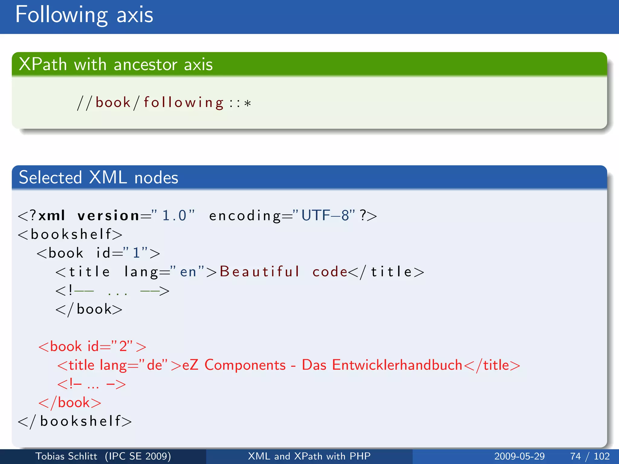 XML and XPath with PHP