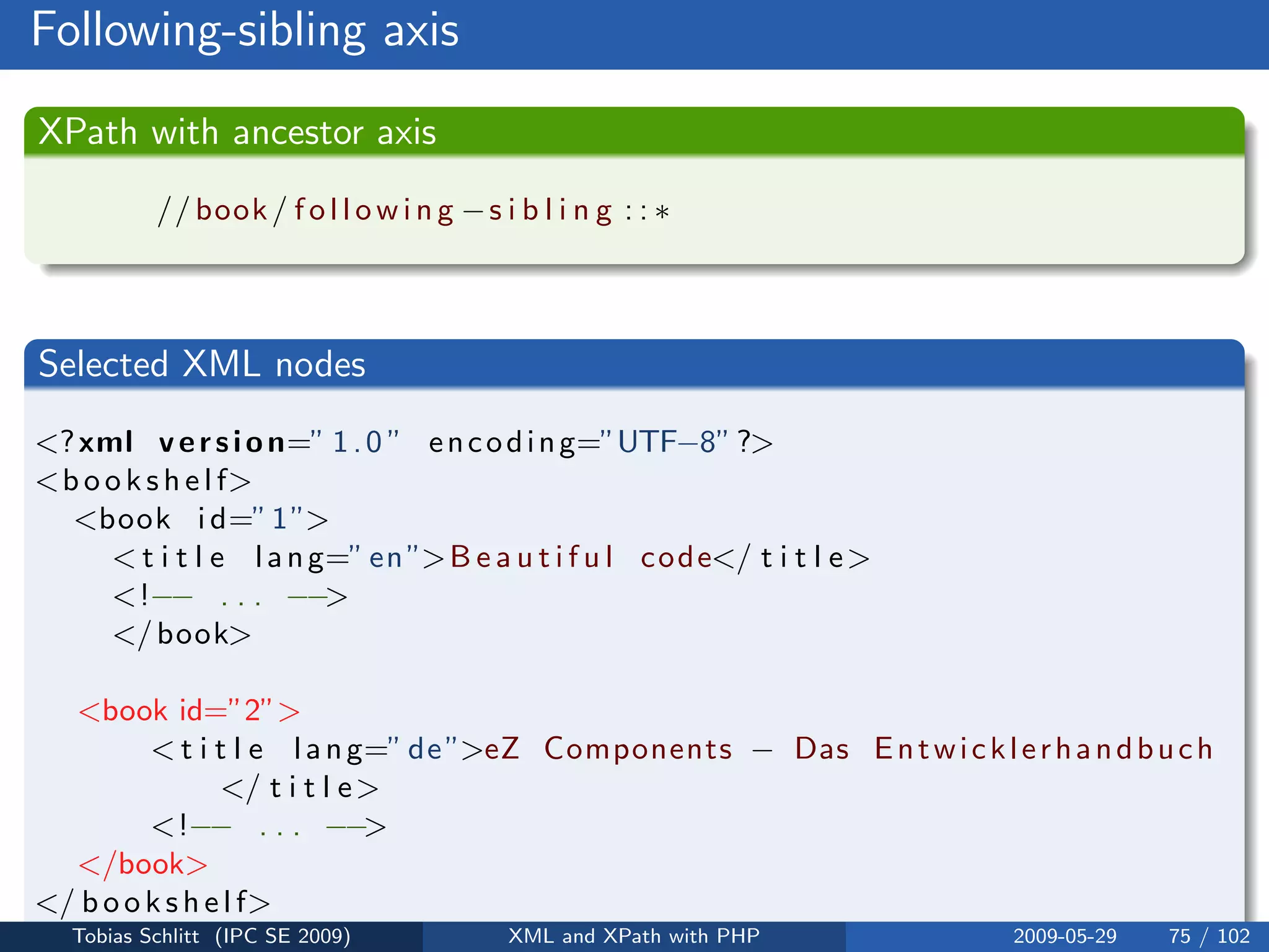 XML and XPath with PHP