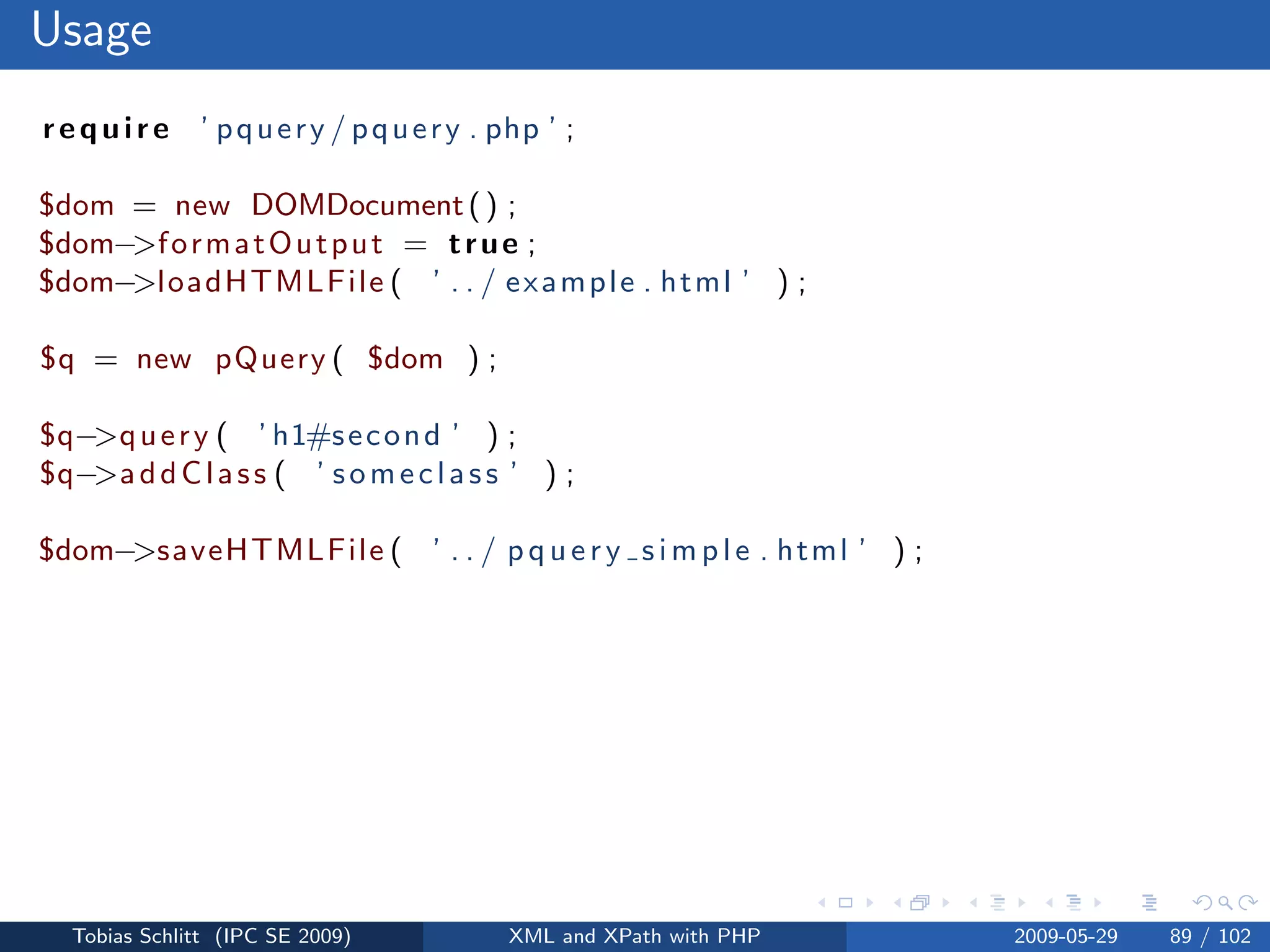 XML and XPath with PHP
