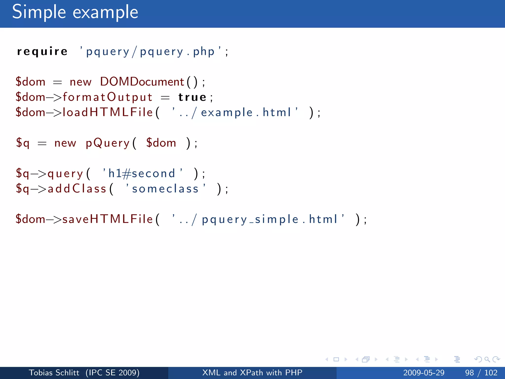 XML and XPath with PHP