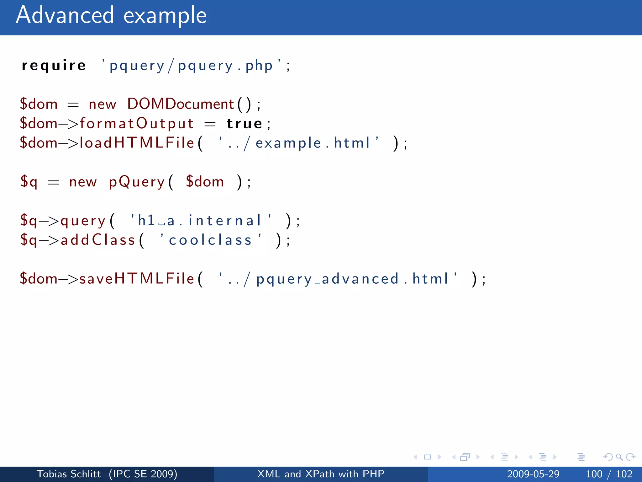 XML and XPath with PHP