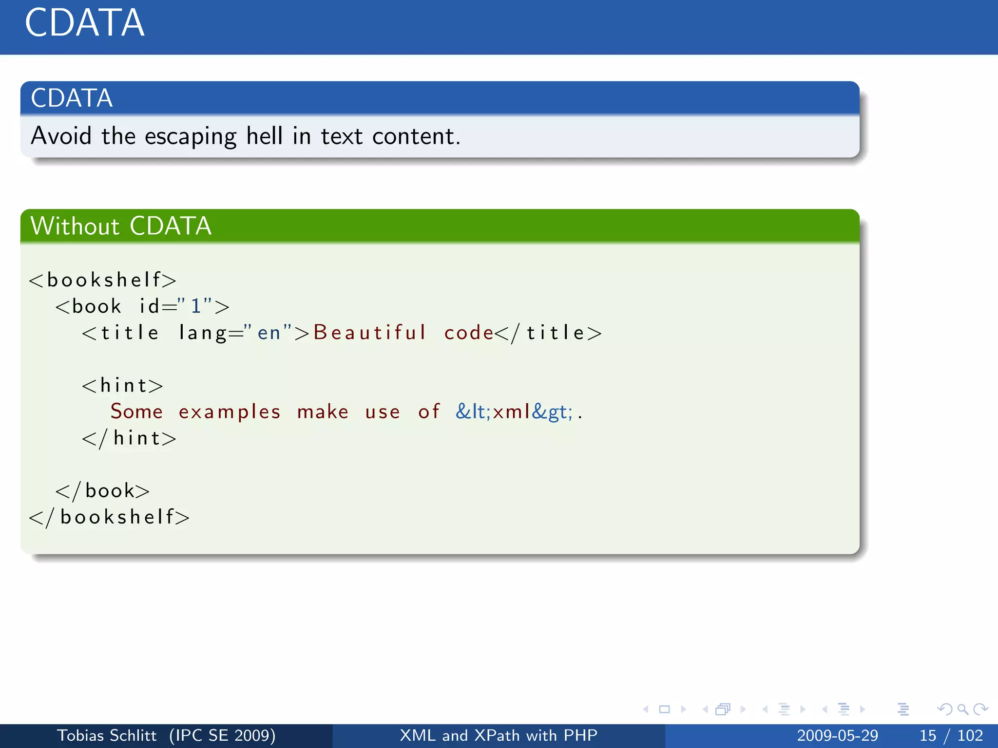 XML and XPath with PHP