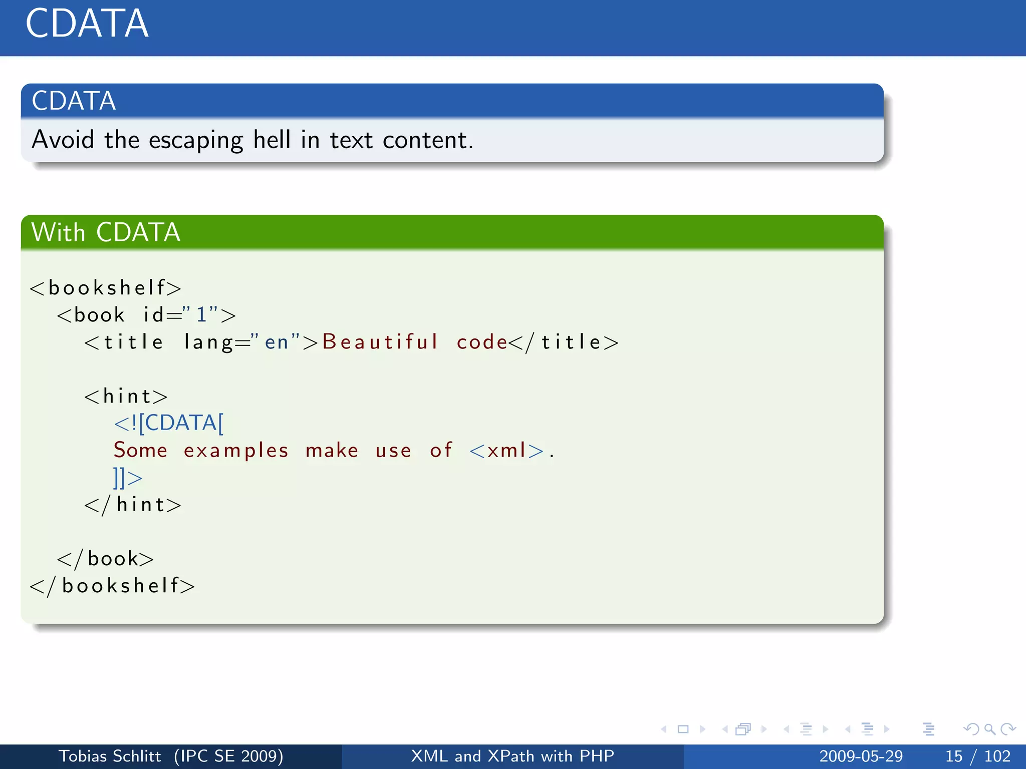XML and XPath with PHP