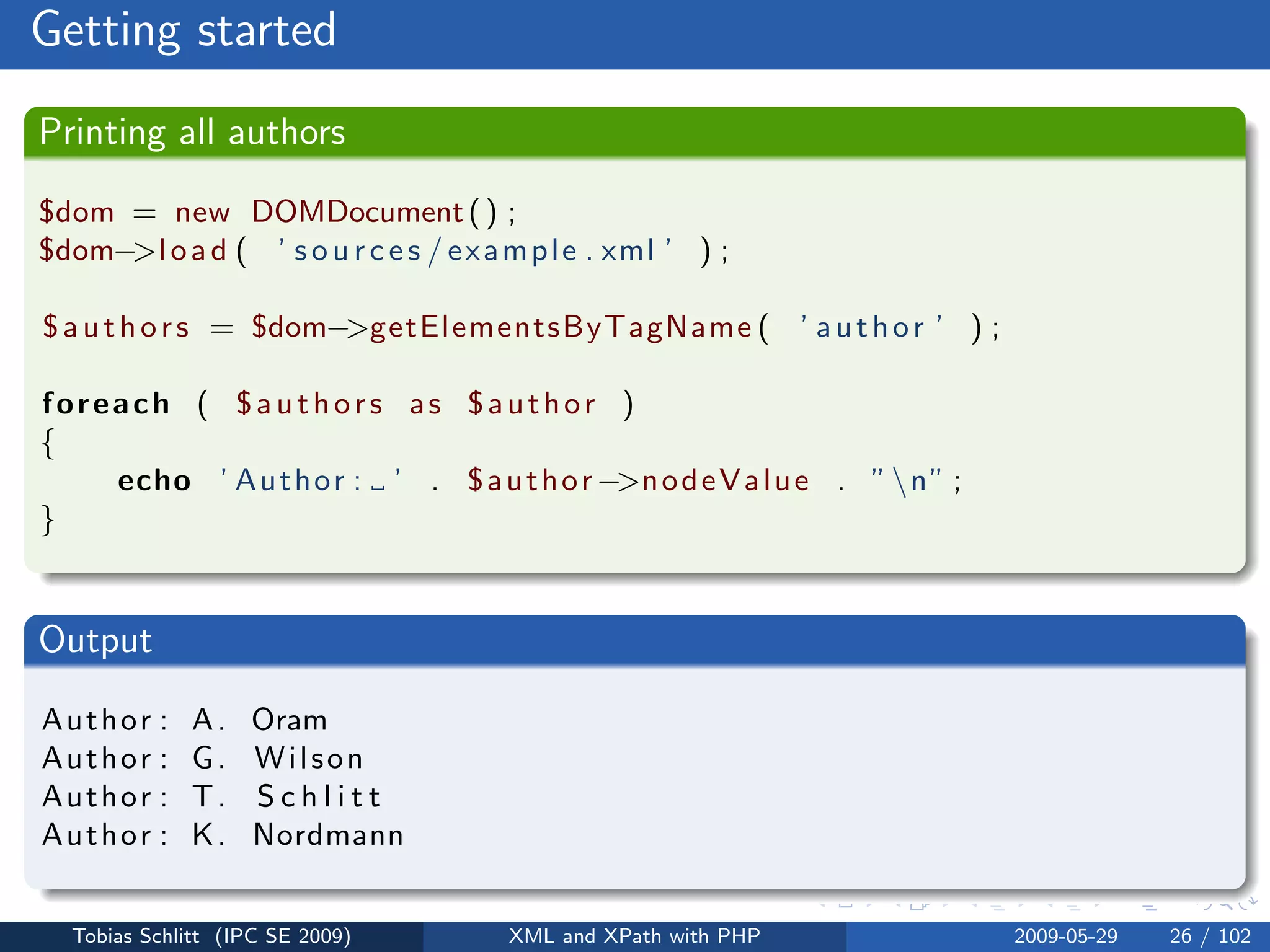 XML and XPath with PHP