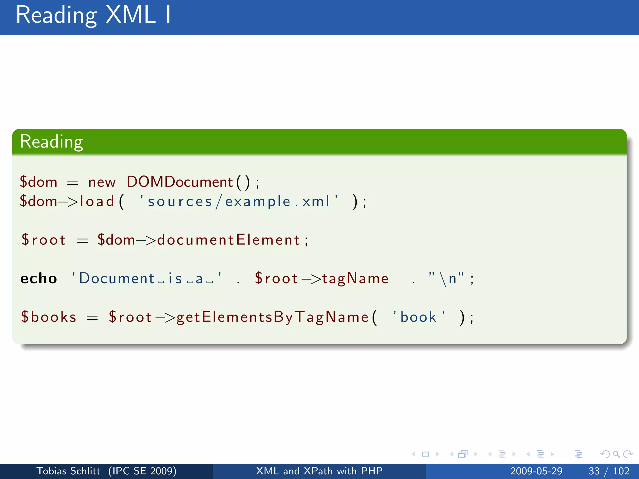 XML and XPath with PHP