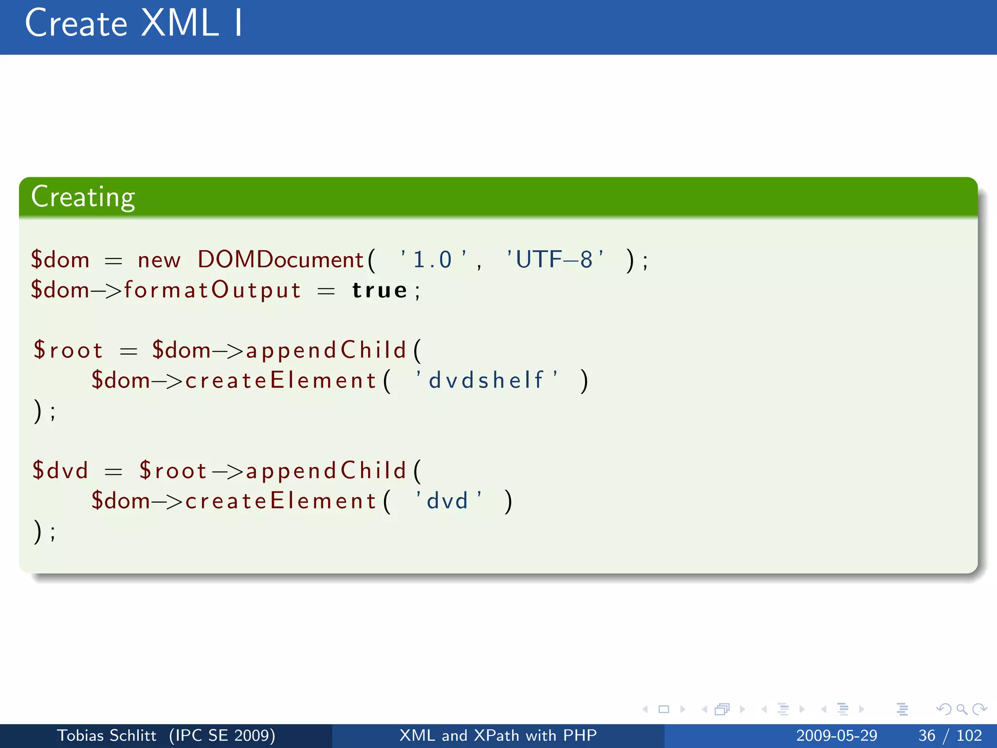 XML and XPath with PHP