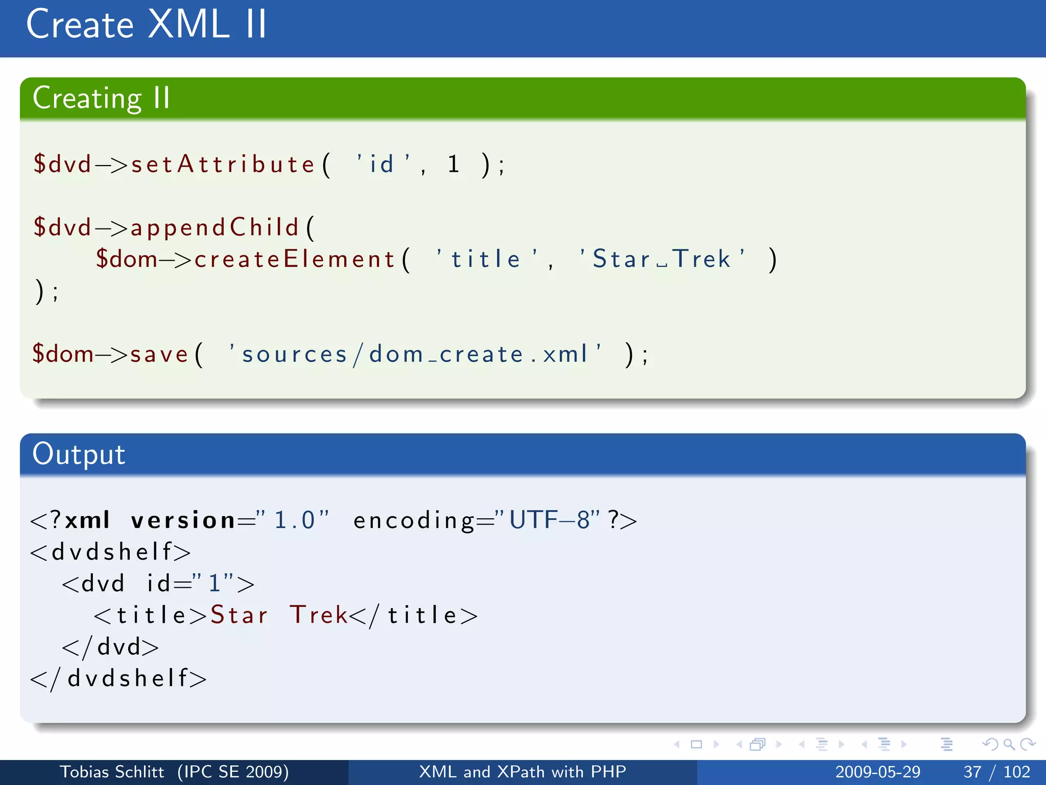 XML and XPath with PHP