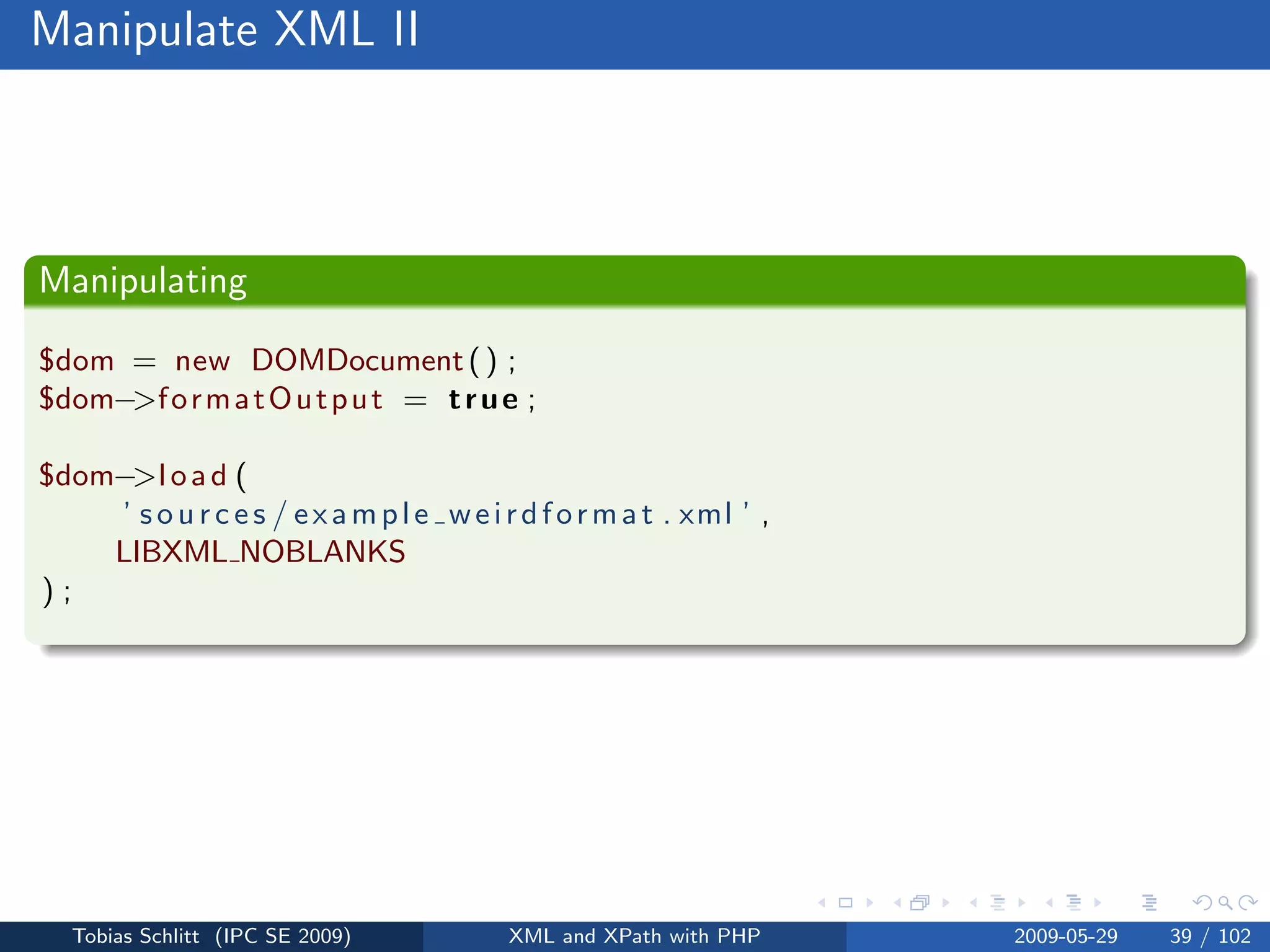 XML and XPath with PHP