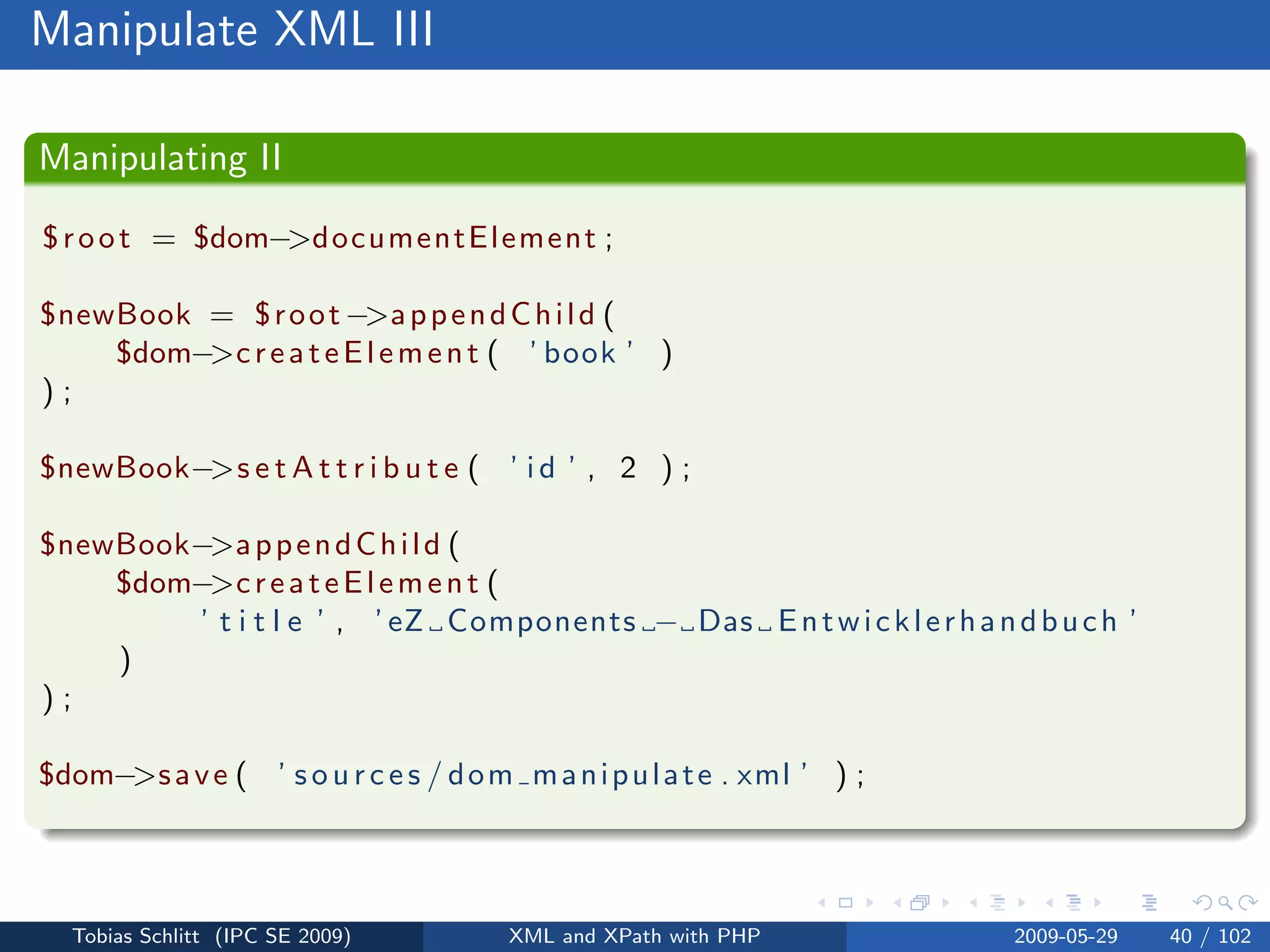 XML and XPath with PHP