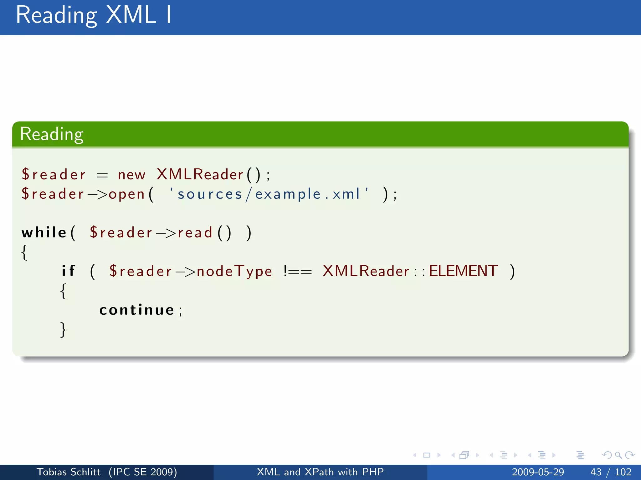 XML and XPath with PHP