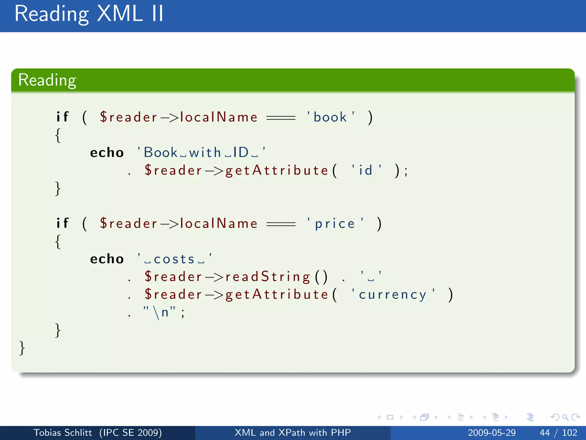 XML and XPath with PHP