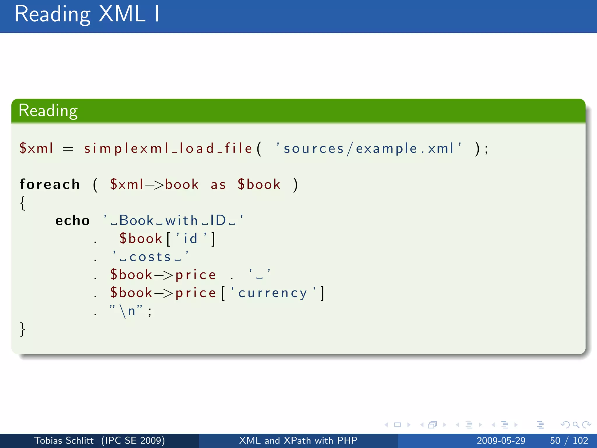 XML and XPath with PHP