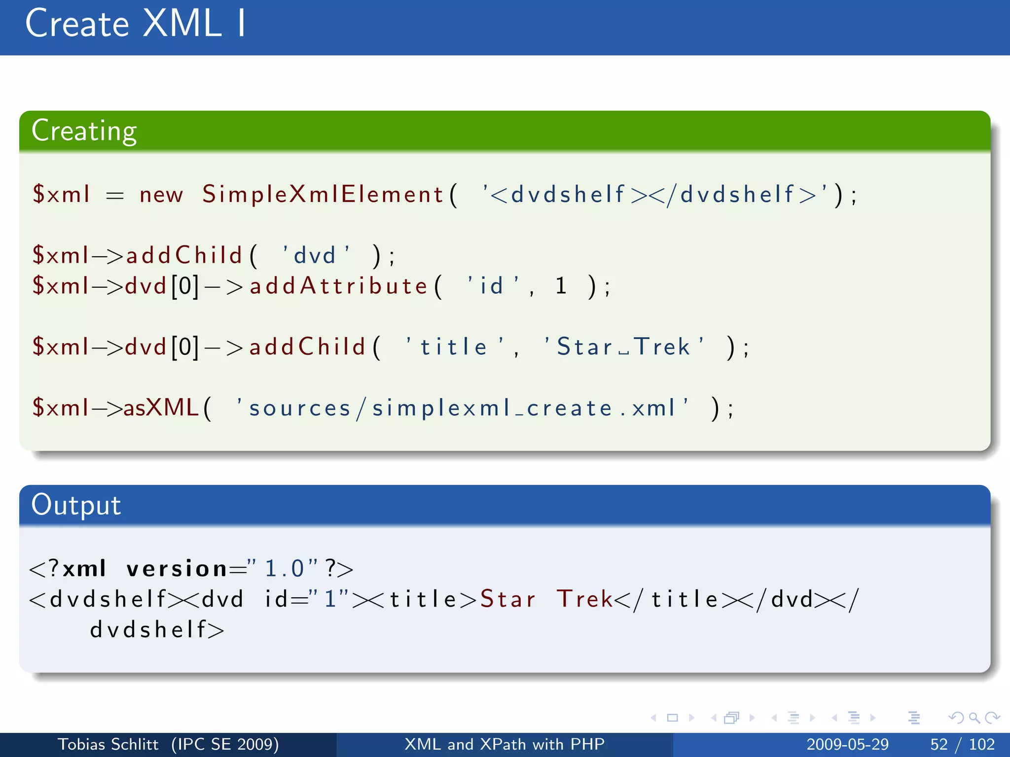 XML and XPath with PHP