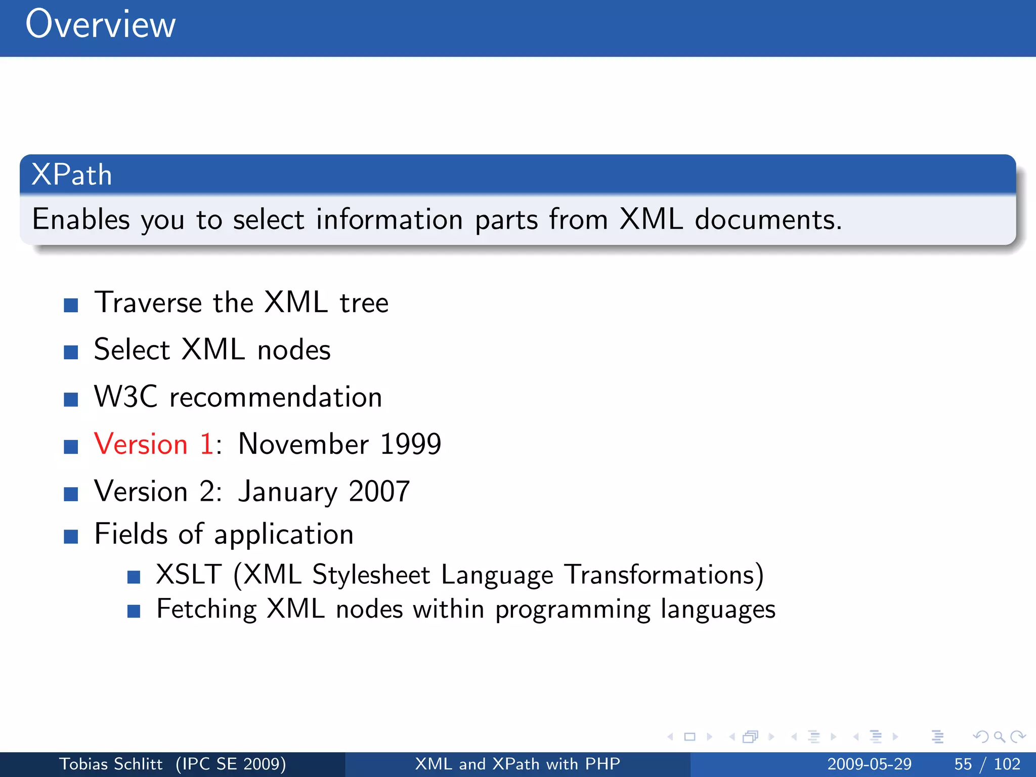 XML and XPath with PHP