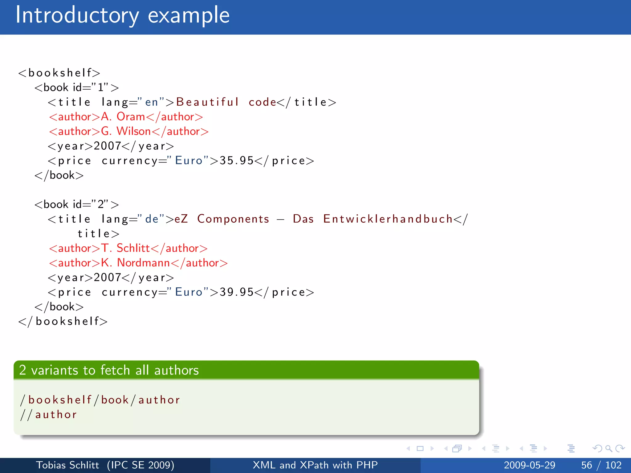 XML and XPath with PHP