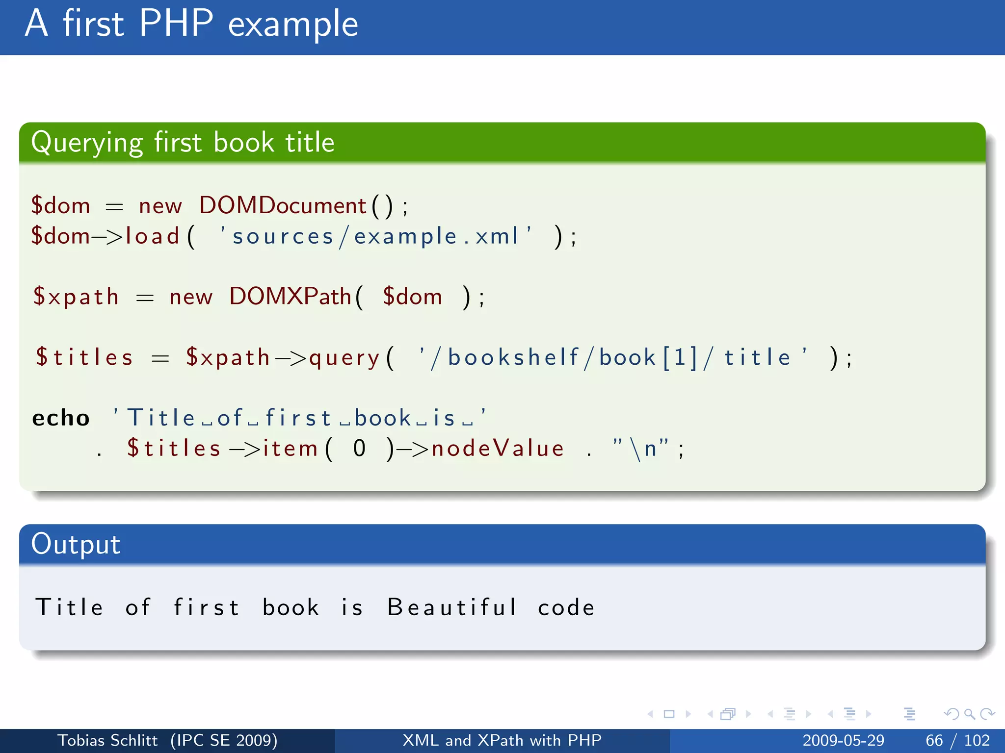 XML and XPath with PHP