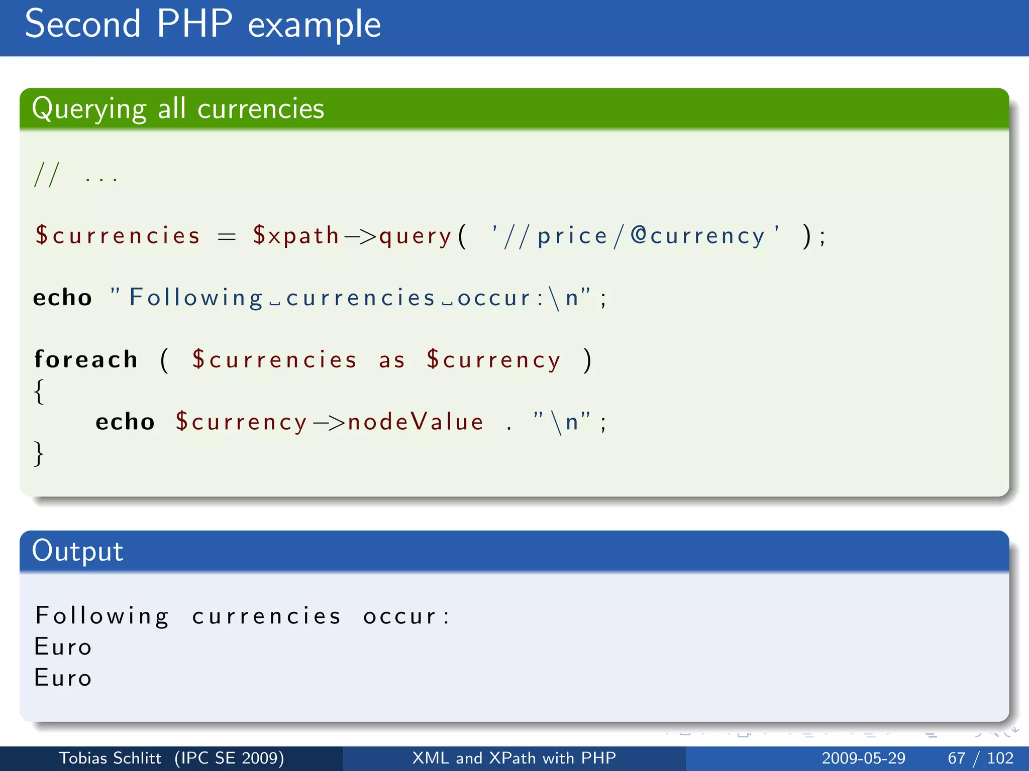 XML and XPath with PHP