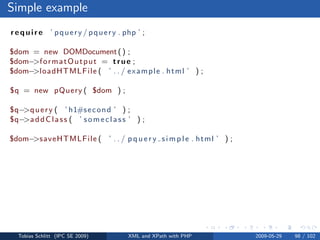 XML and XPath with PHP