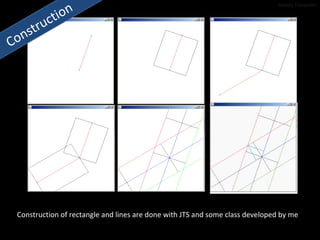 Construction Construction of rectangle and lines are done with JTS and some class developed by me Stefano Tranquillini 