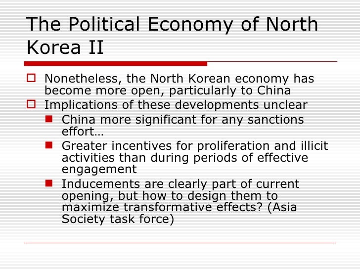 the political economy of north korea