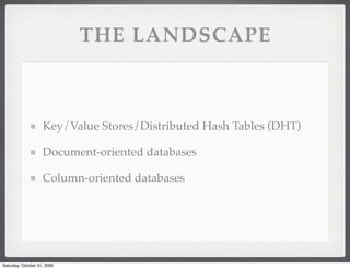 Non-Relational Databases & Key/Value Stores | PDF