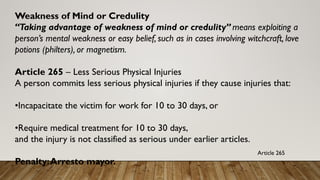 Article 264 to 279 of the Revised Penal Code | PPTX