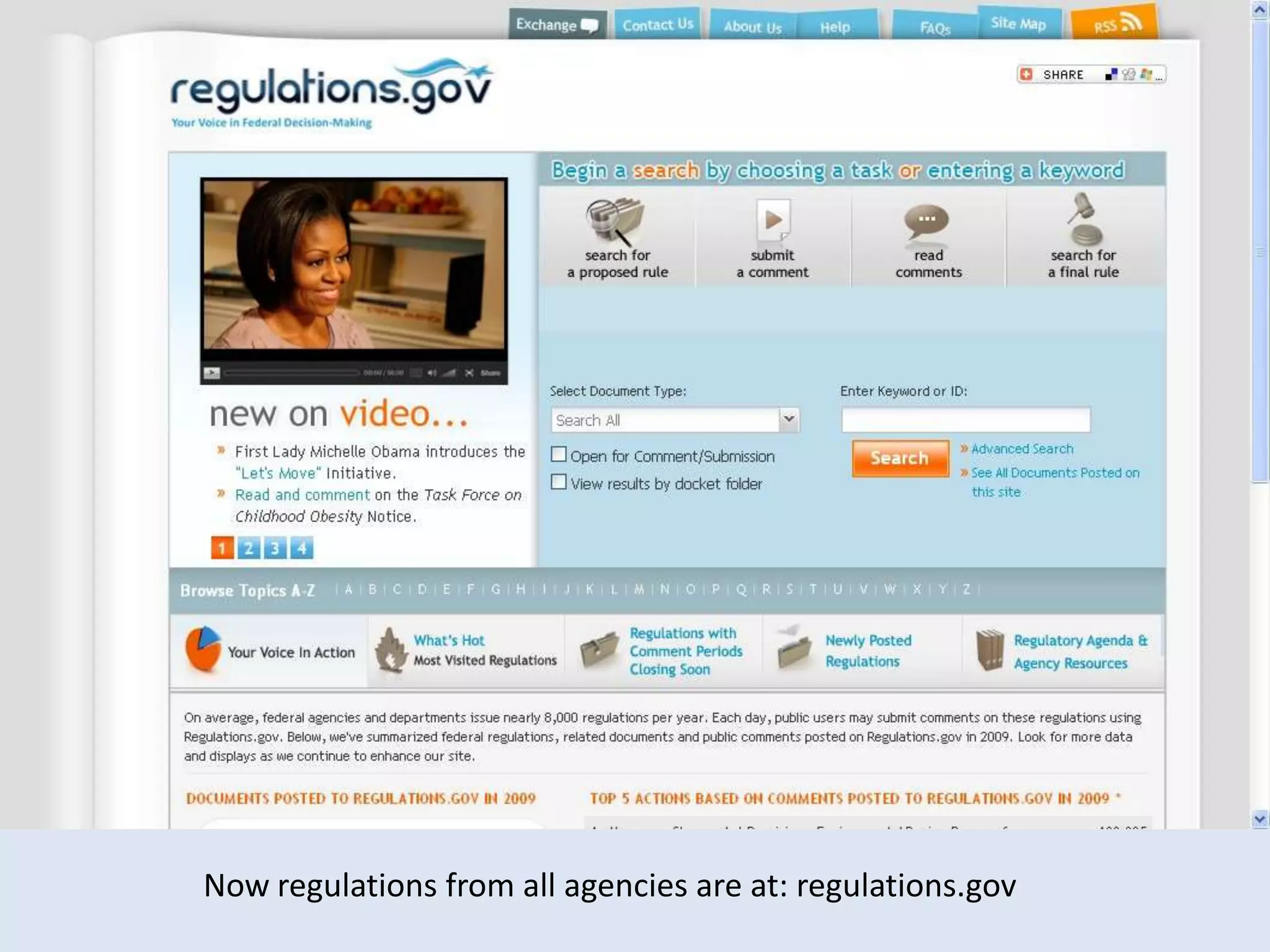Now regulations from all agencies are at: regulations.gov