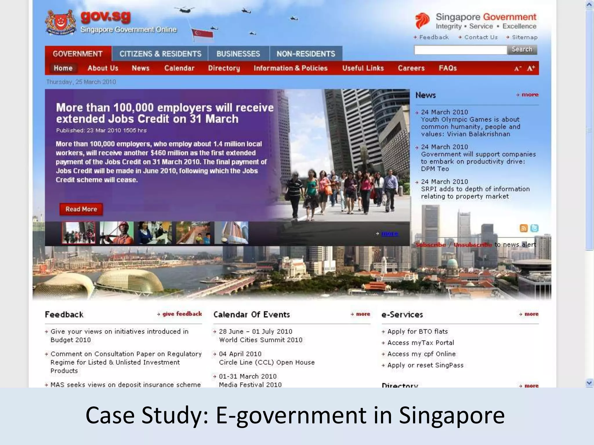 Case Study: E-government in Singapore