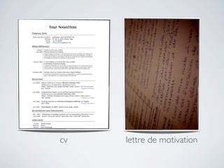 cv   lettre de motivation
 
