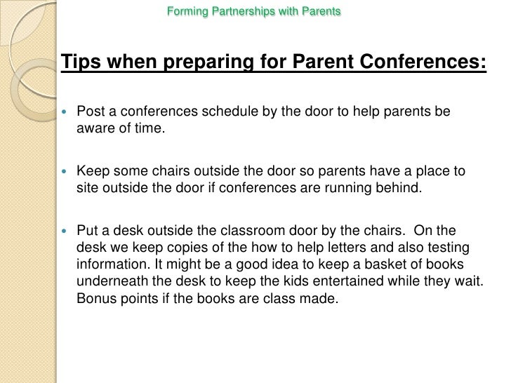 parent conferences letter