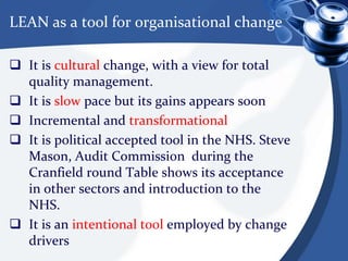          Key lean management  tools                                               The 5SSort – Remove Waste. Set–    Set what remains in order.  1-2-3-4-5Shine– Keep a clean environment that allows process flow.Standardise- Maintain  good activity standards for  teams and managers.Sustain – Audit and improve the quality attained.