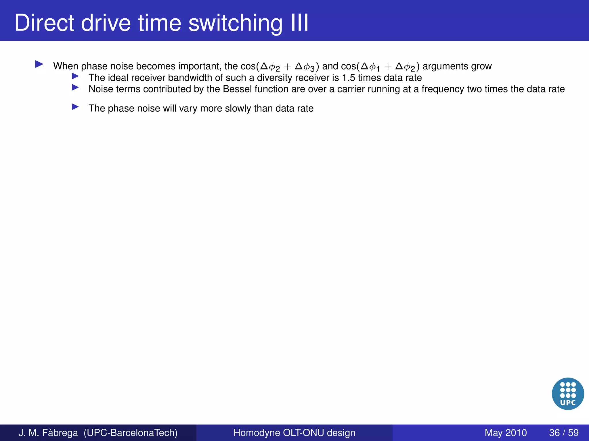 Homodyne OLT-ONU design for access optical networks