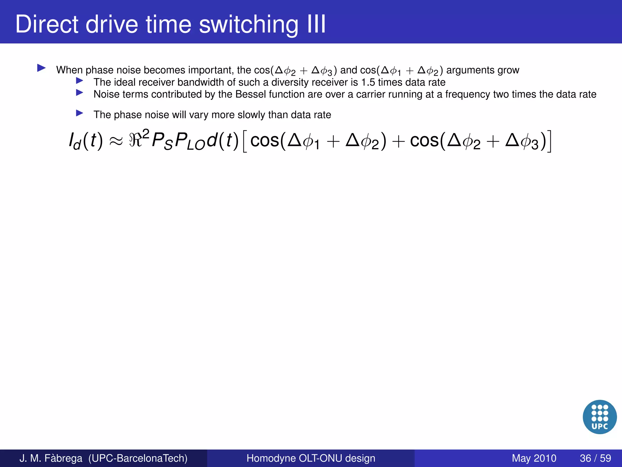 Homodyne OLT-ONU design for access optical networks