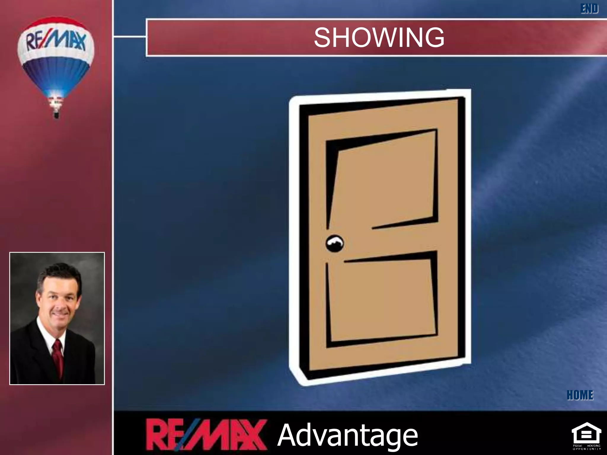 END

  SHOWING




            HOME


Advantage
 